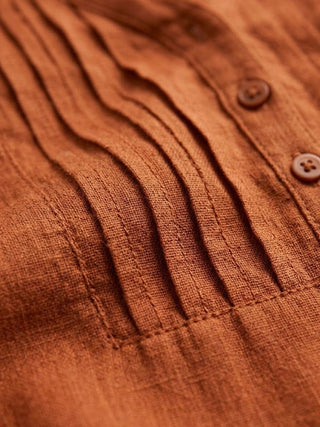 100% Cotton Linen Pintuck Dress