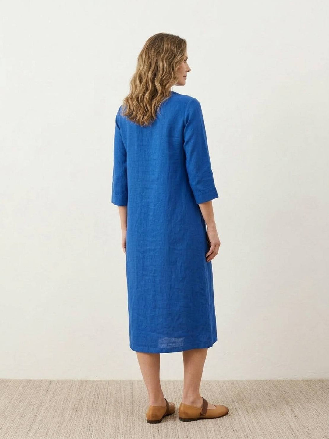 100% Cotton Linen Pintuck Dress