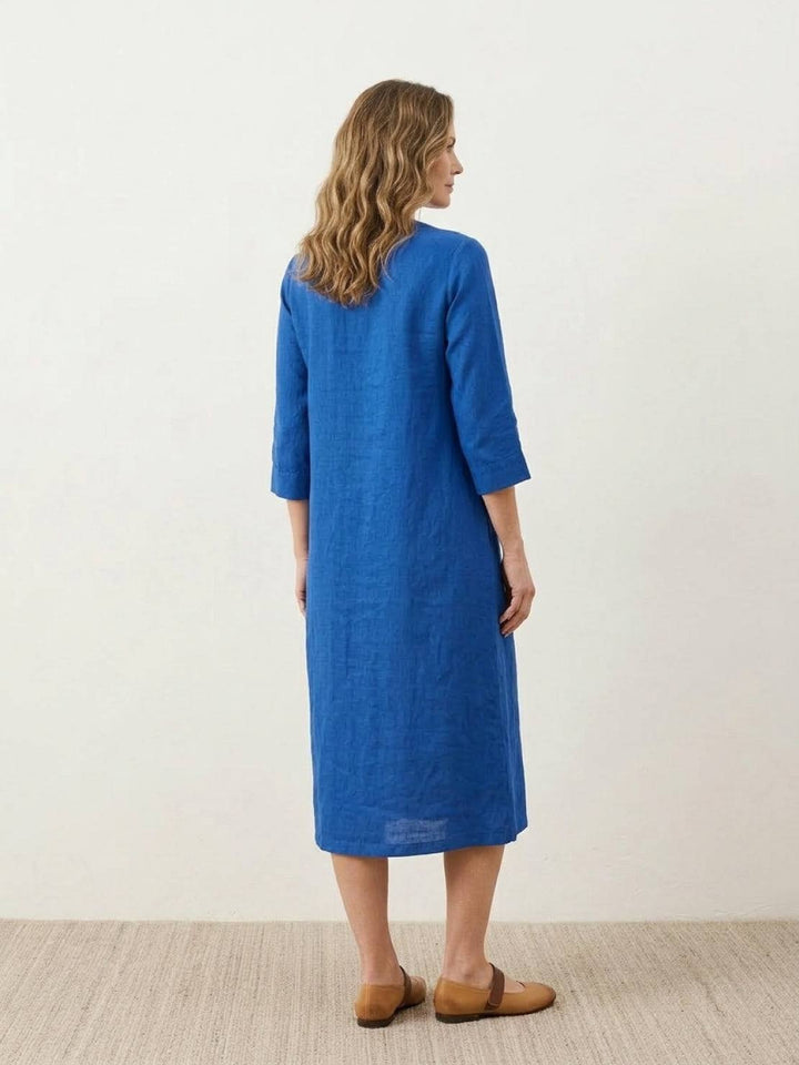 100% Cotton Linen Pintuck Dress