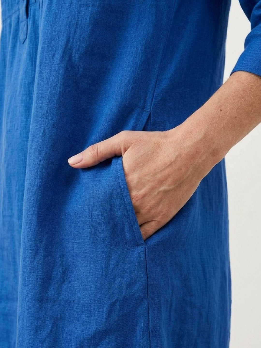 100% Cotton Linen Pintuck Dress