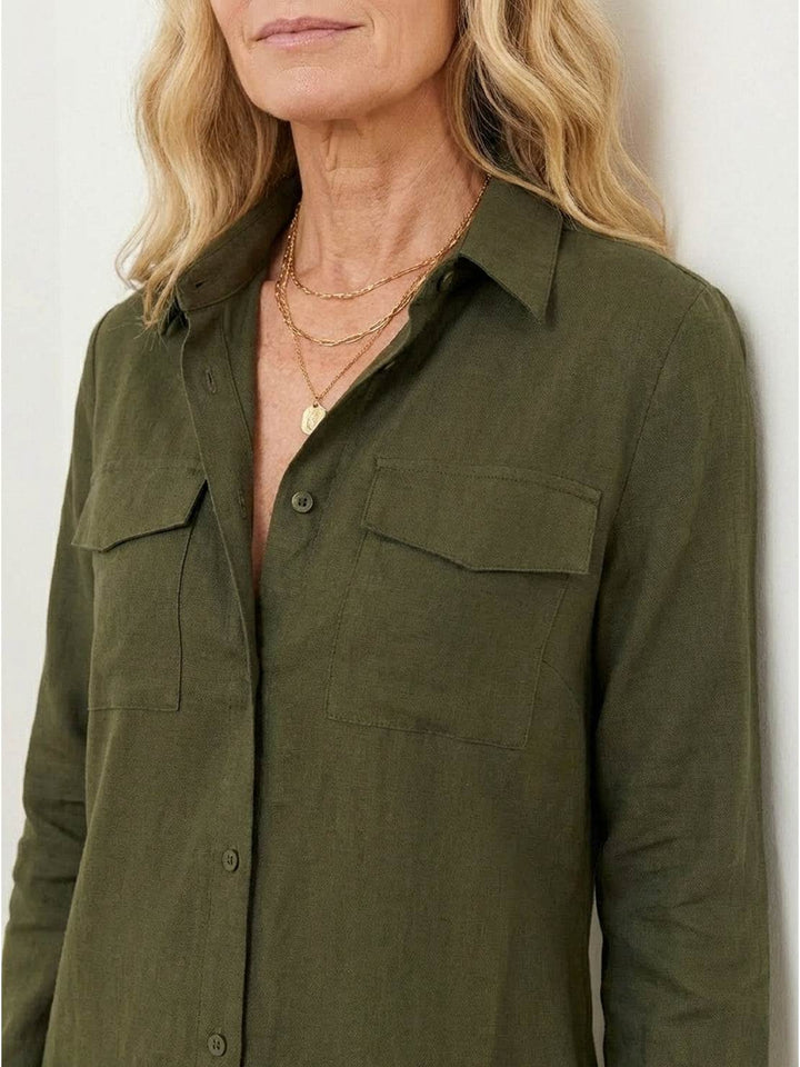Wrinkle-Free Button-Down Dress