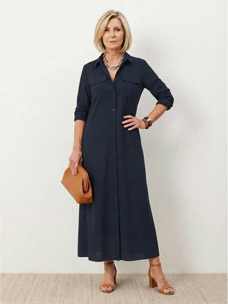 Wrinkle-Free Button-Down Dress