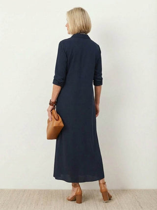 Wrinkle-Free Button-Down Dress