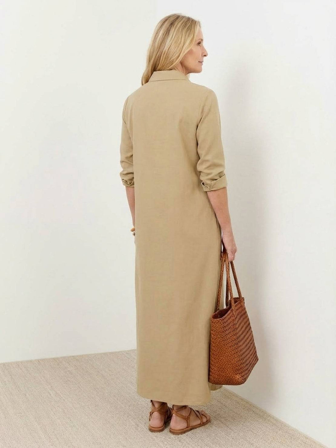 Wrinkle-Free Button-Down Dress