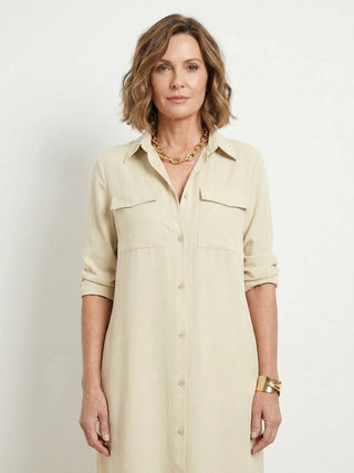 Wrinkle-Free Button-Down Dress