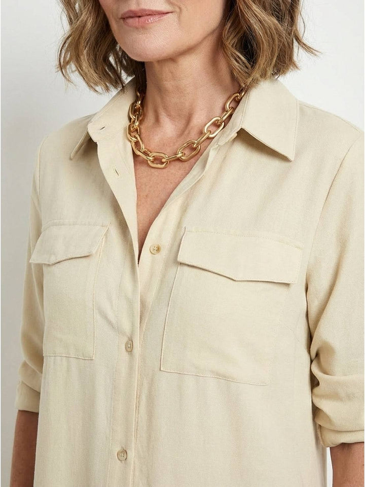 Wrinkle-Free Button-Down Dress