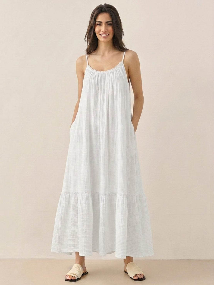 100% Pure Cotton Gauze Maxi Dress