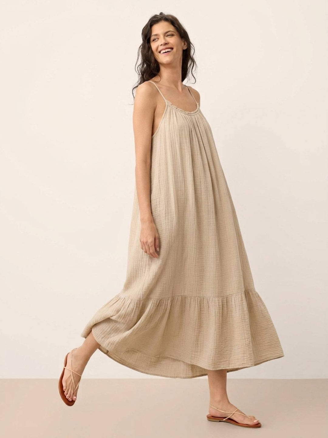 100% Pure Cotton Gauze Maxi Dress