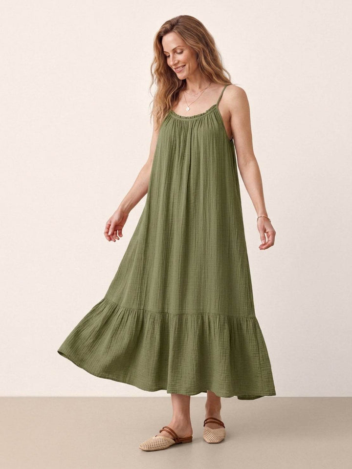 100% Pure Cotton Gauze Maxi Dress