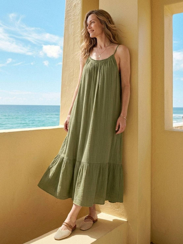 100% Pure Cotton Gauze Maxi Dress