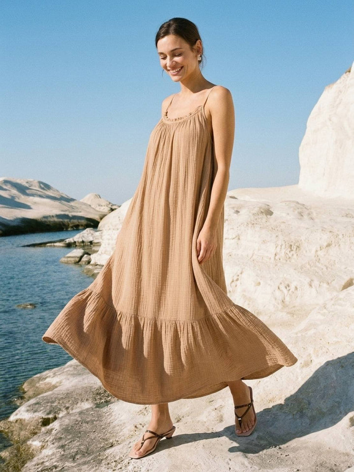 100% Pure Cotton Gauze Maxi Dress