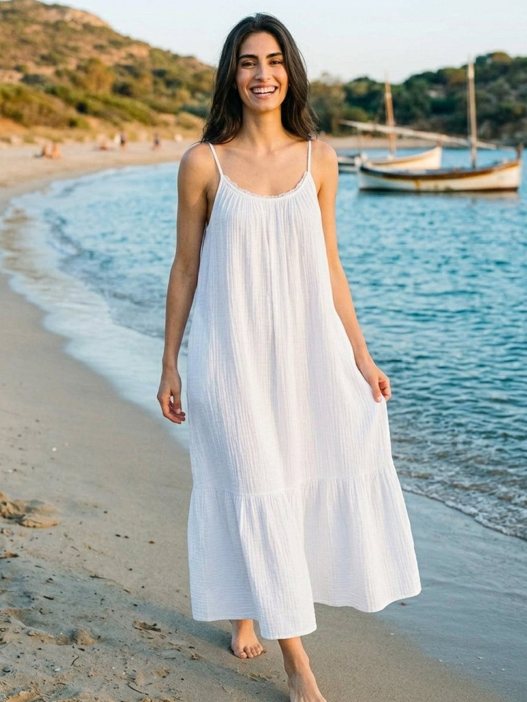 100% Pure Cotton Gauze Maxi Dress