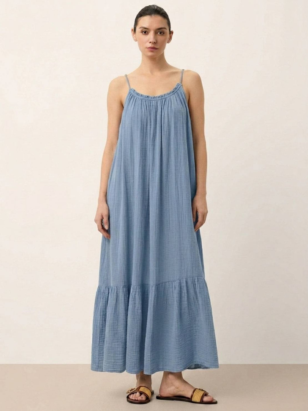 100% Pure Cotton Gauze Maxi Dress
