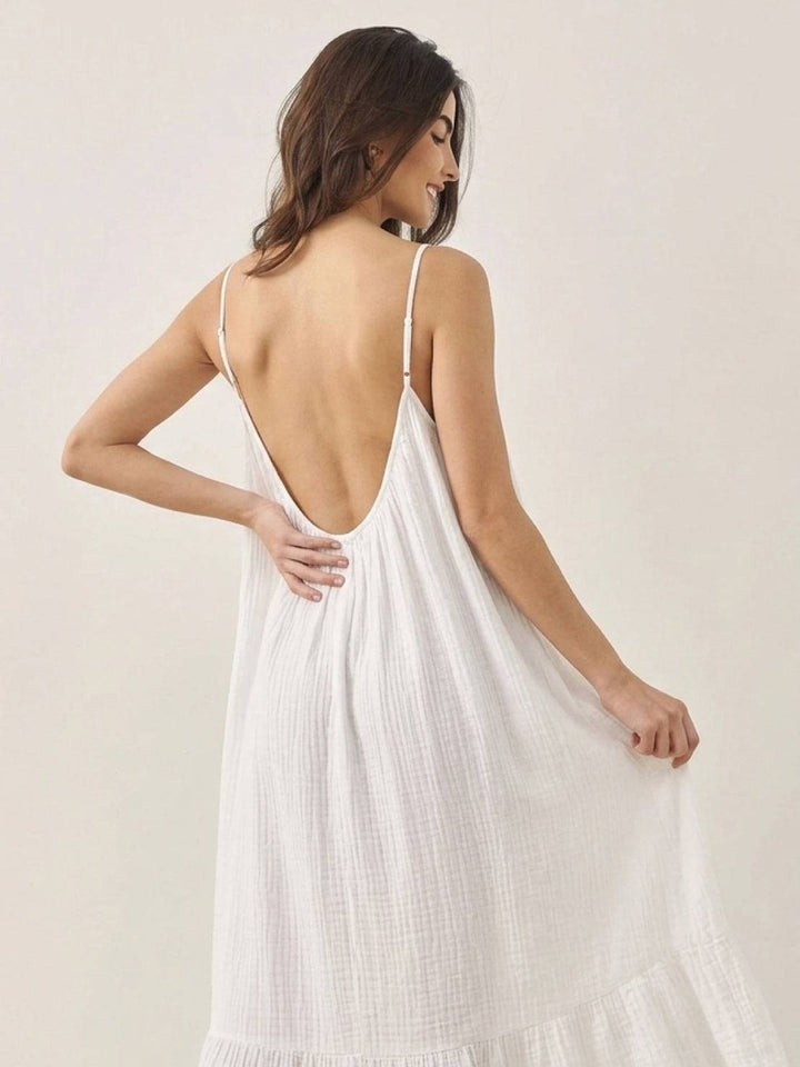 100% Pure Cotton Gauze Maxi Dress
