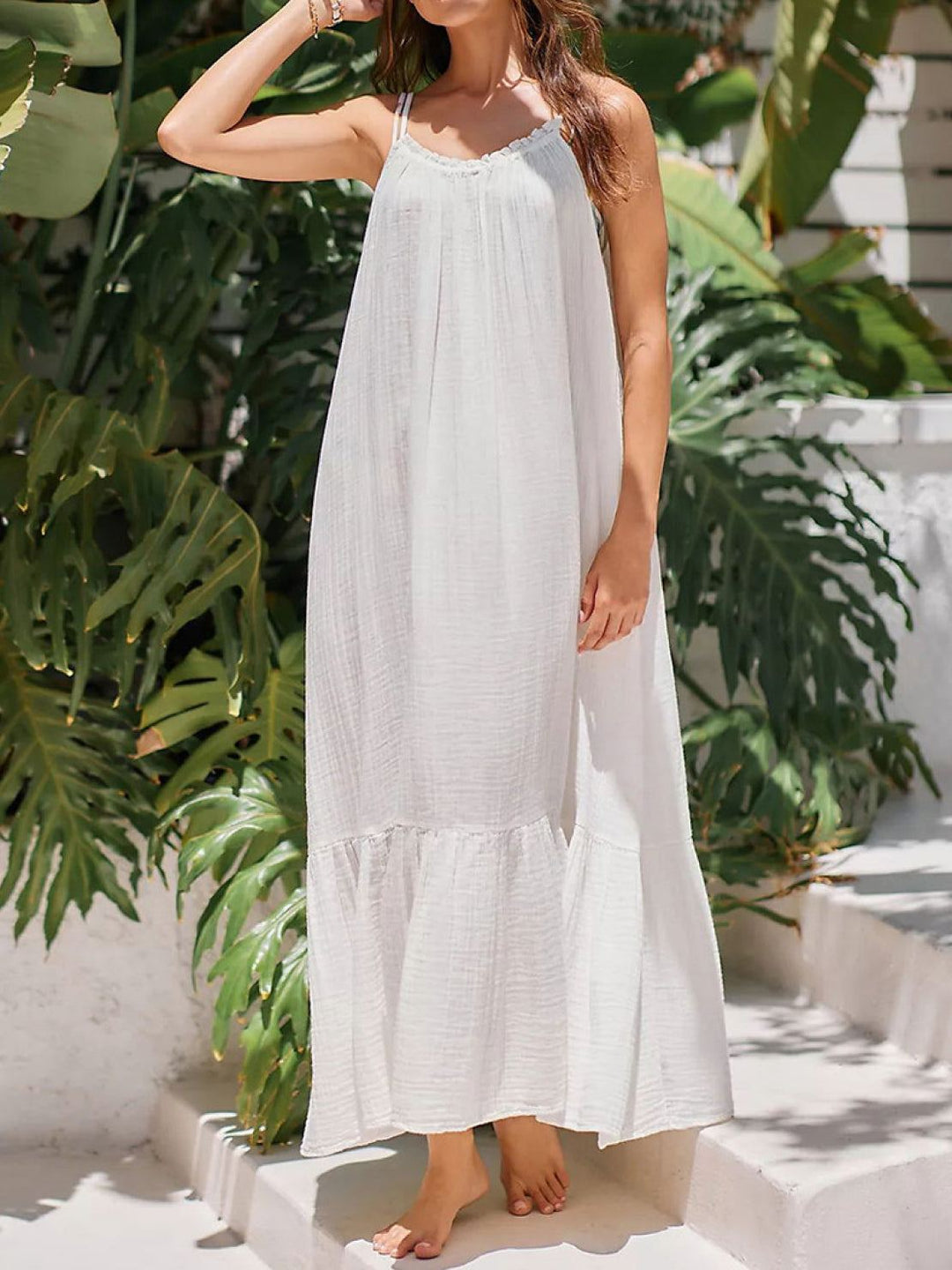 100% Pure Cotton Gauze Maxi Dress