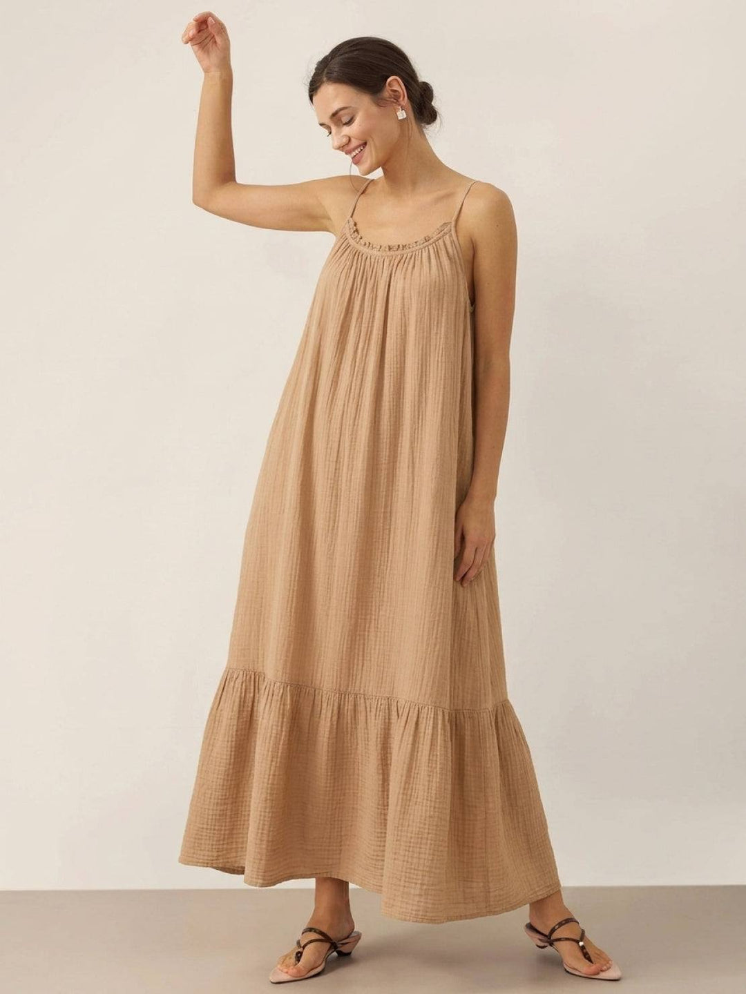 100% Pure Cotton Gauze Maxi Dress