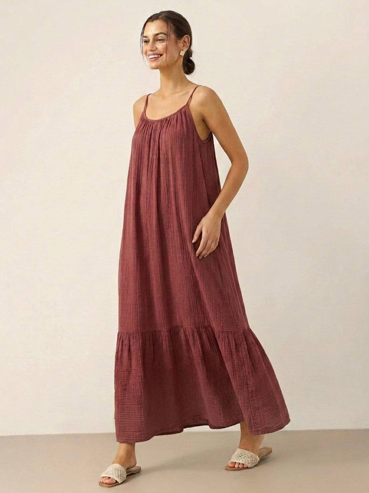 100% Pure Cotton Gauze Maxi Dress