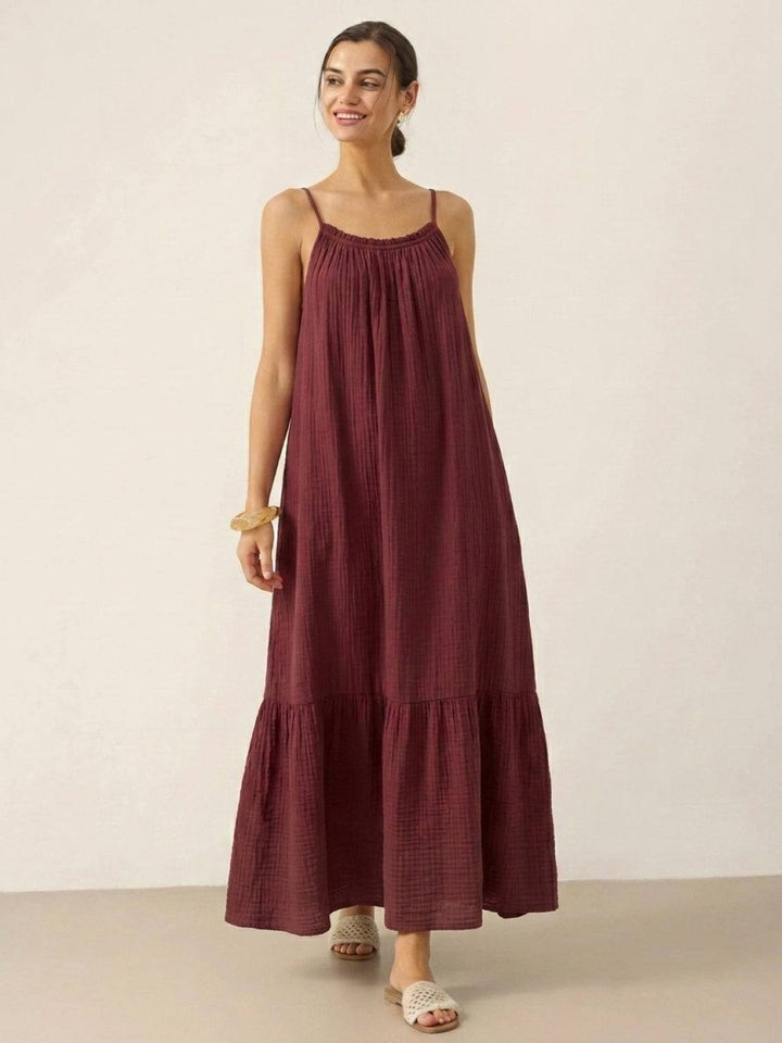 100% Pure Cotton Gauze Maxi Dress