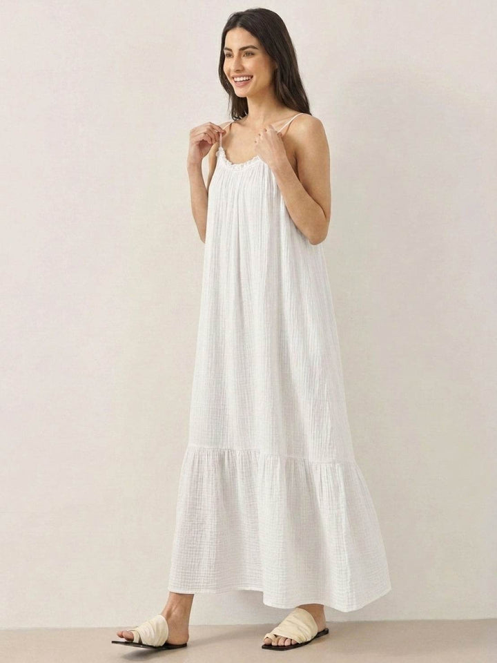 100% Pure Cotton Gauze Maxi Dress