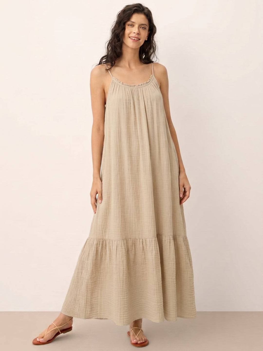 100% Pure Cotton Gauze Maxi Dress
