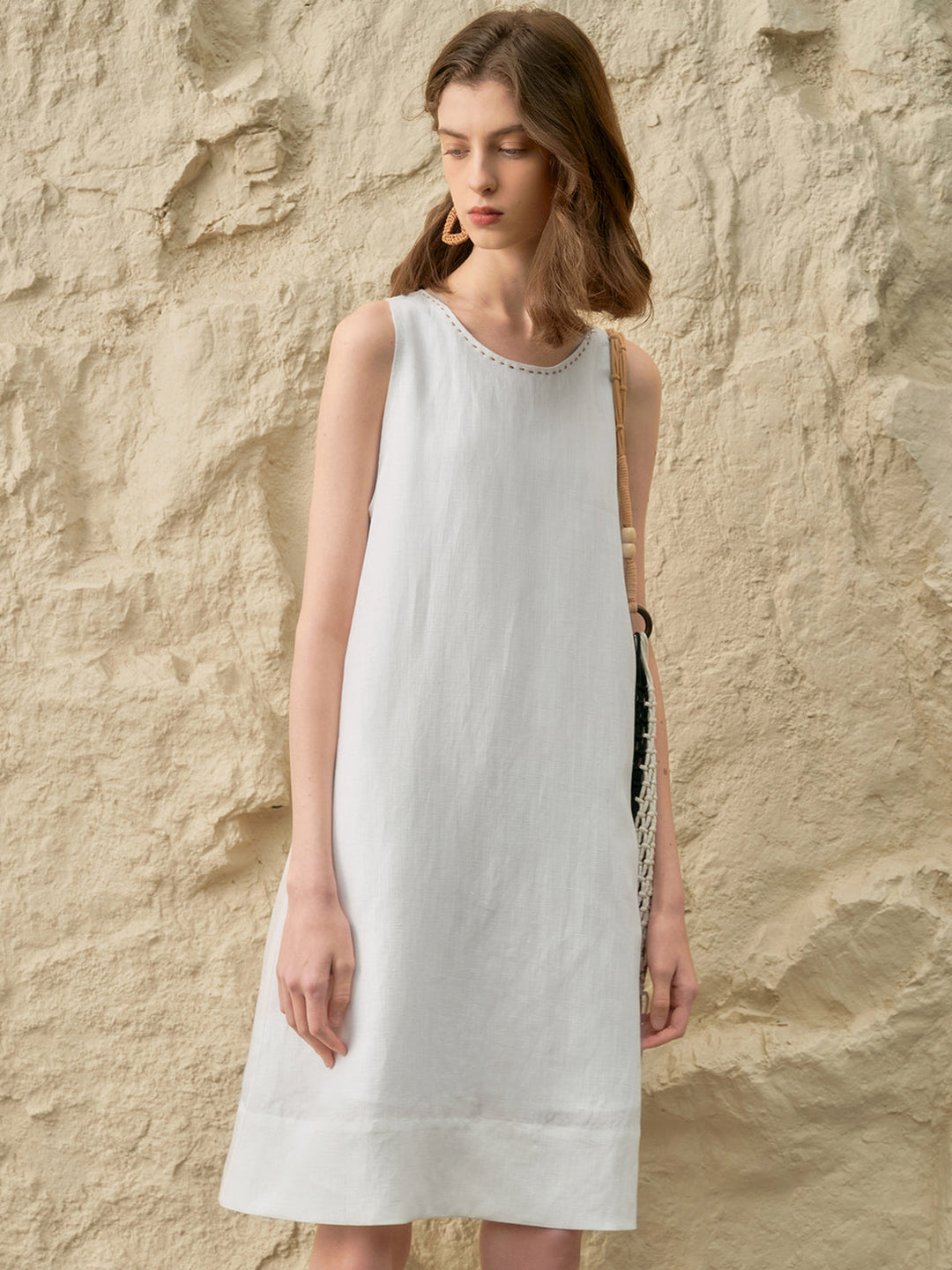 Linen Lyocell Blend Dress