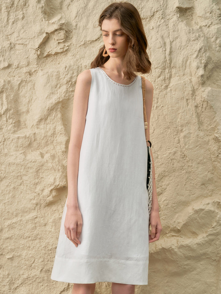 Linen Lyocell Blend Dress