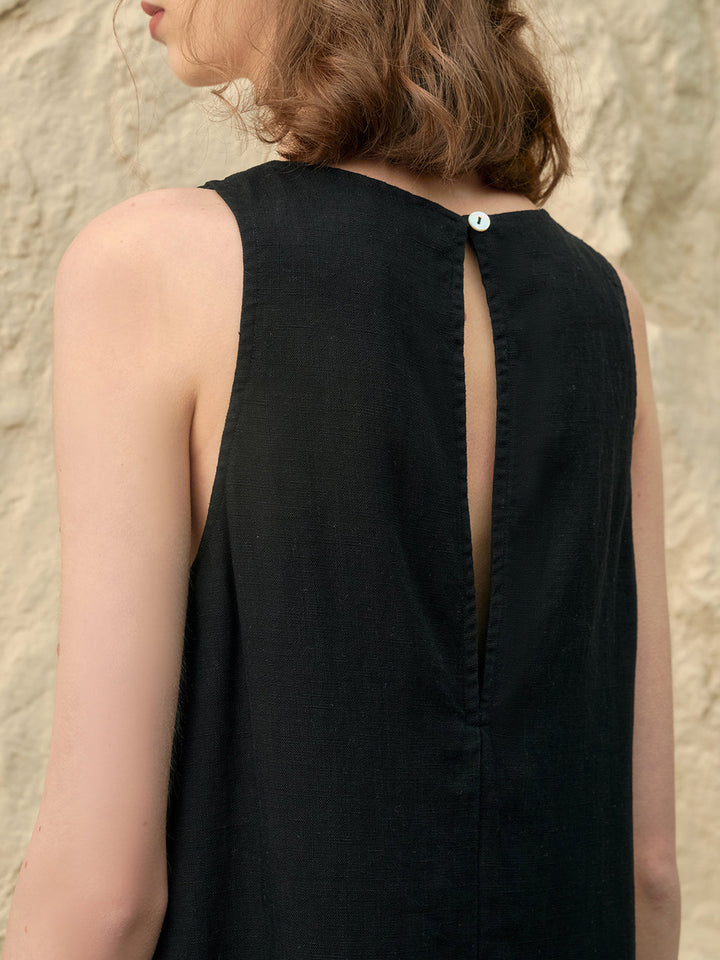 Linen Lyocell Blend Dress