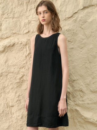 Linen Lyocell Blend Dress