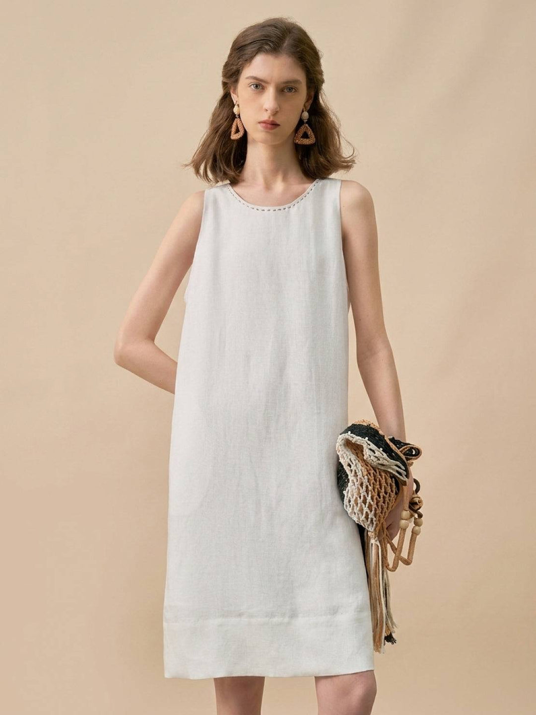 Linen Lyocell Blend Dress