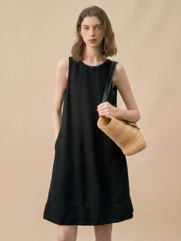 Linen Lyocell Blend Dress