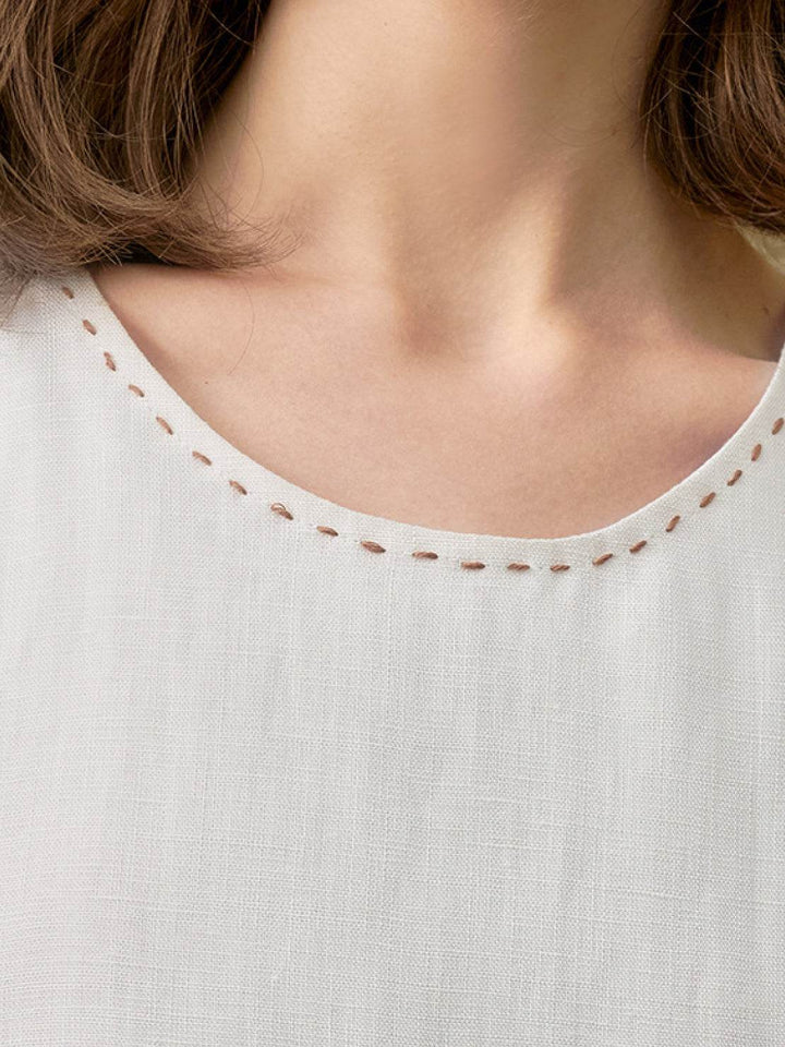 Linen Lyocell Blend Dress