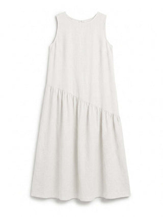 100% Cotton-Linen Summer Midi Dress