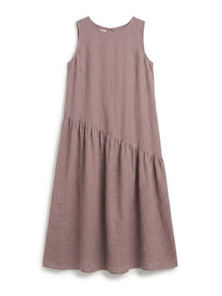 100% Cotton-Linen Summer Midi Dress