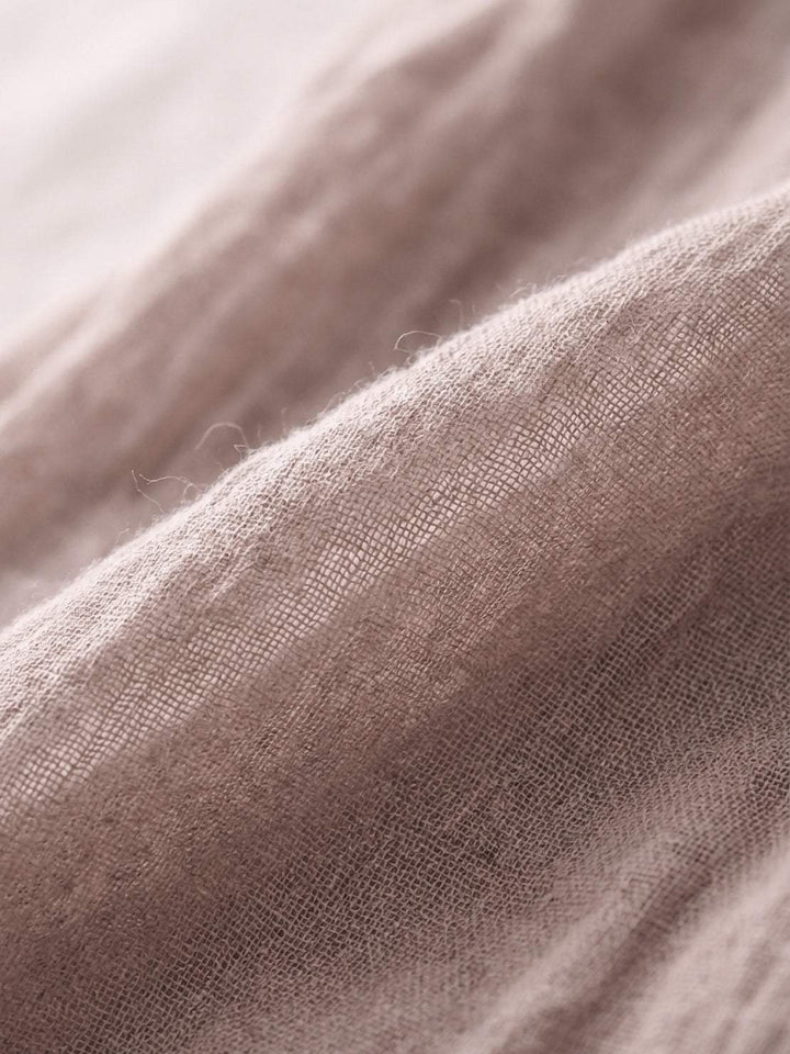 100% Cotton-Linen Summer Midi Dress