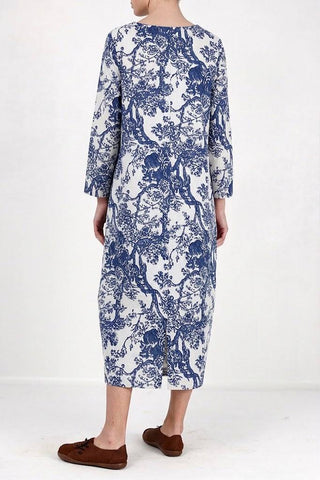 Japanese Porcelain Print Dress