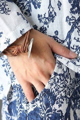 Japanese Porcelain Print Dress