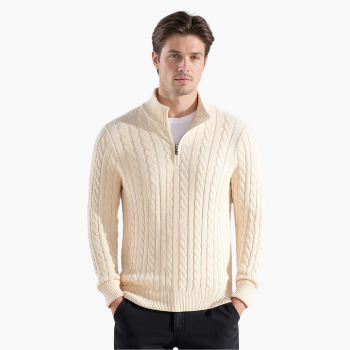 TAEBAEK – Pull torsadé zippé – Lot de 5