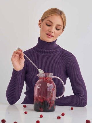 Ribbed Knit Turtleneck Sweater