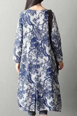Japanese Porcelain Print Dress
