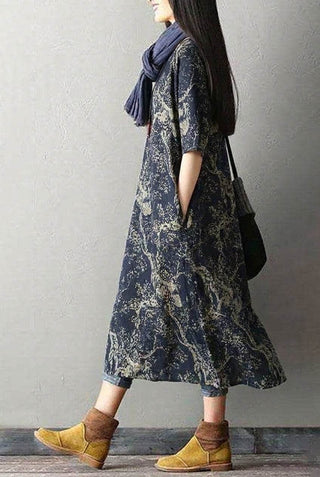 Japanese Porcelain Print Dress