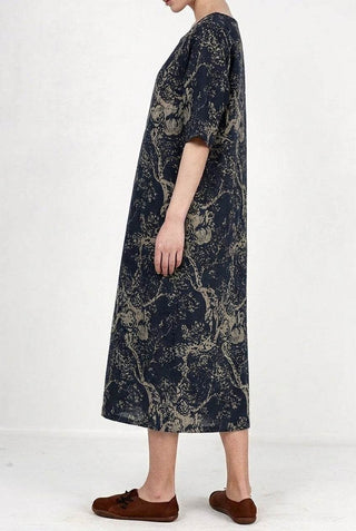 Japanese Porcelain Print Dress