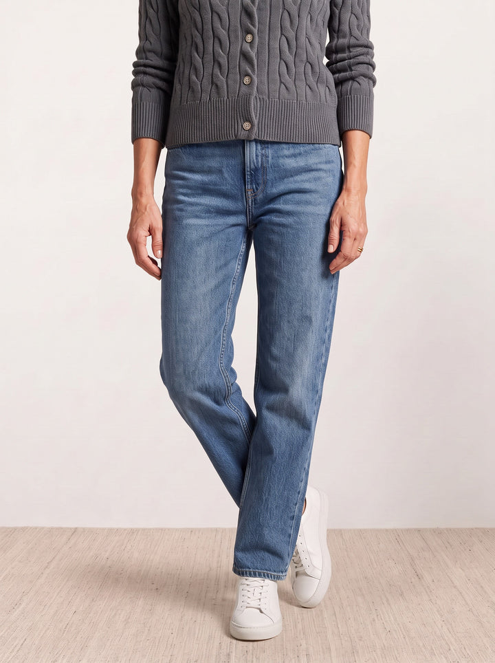Cable-Knit Crew Cardigan