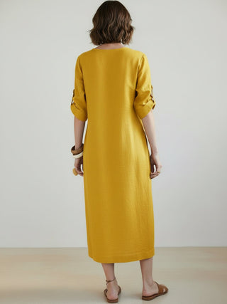 100% Linen Pure Elegance Dress