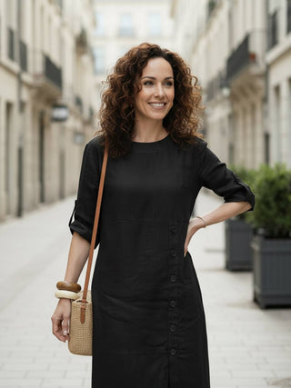 100% Linen Pure Elegance Dress
