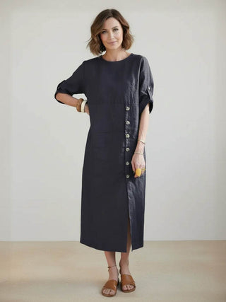 100% Linen Pure Elegance Dress